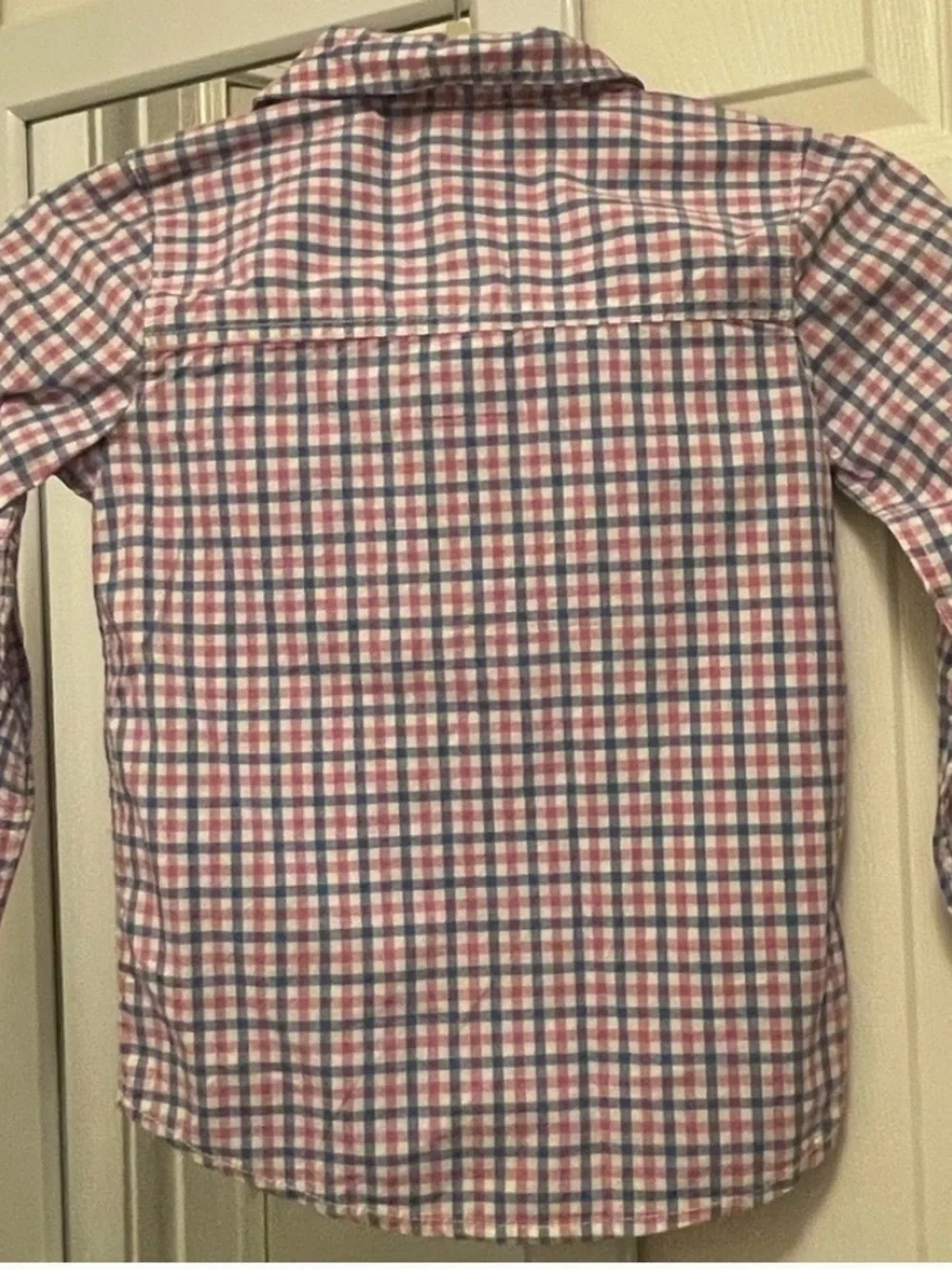 OshKosh B'gosh Kid Pink and Blue Plaid Button-Up Shirt